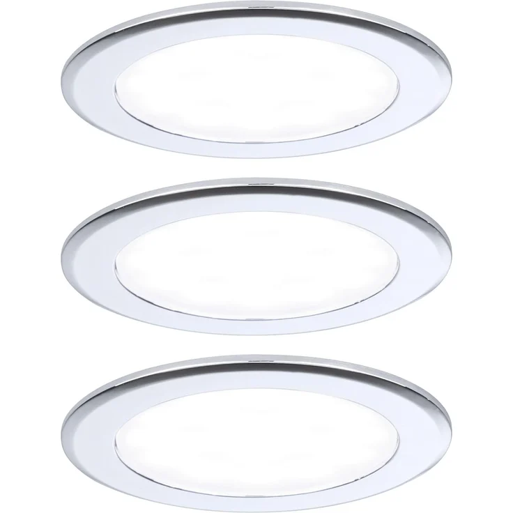 Paulmann 93123 LED Möbeleinbauleuchten 3er Set 4000K Chrom – Bild 7