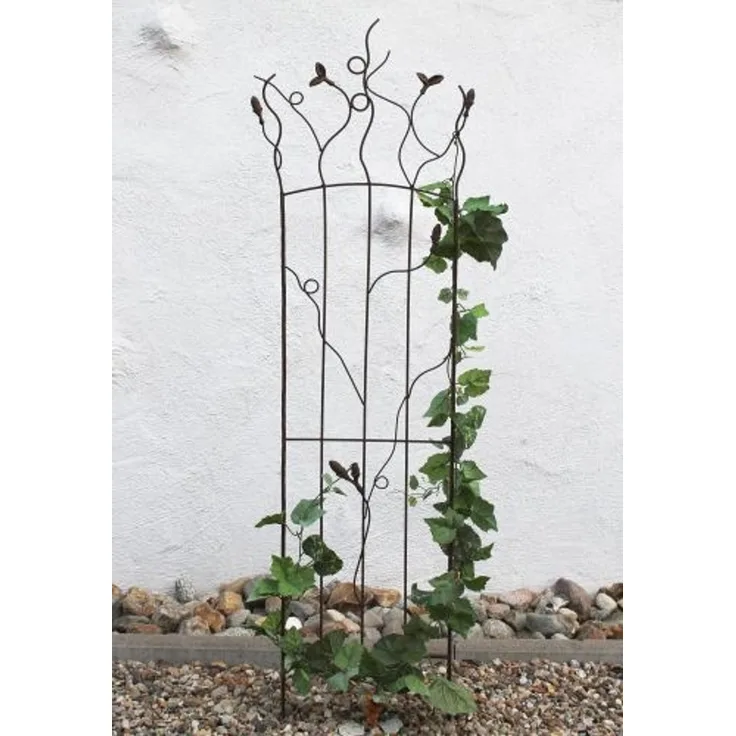 Rankhilfe JD2-12024 Rankgitter aus Metall 136 cm Kletterhilfe Zaun