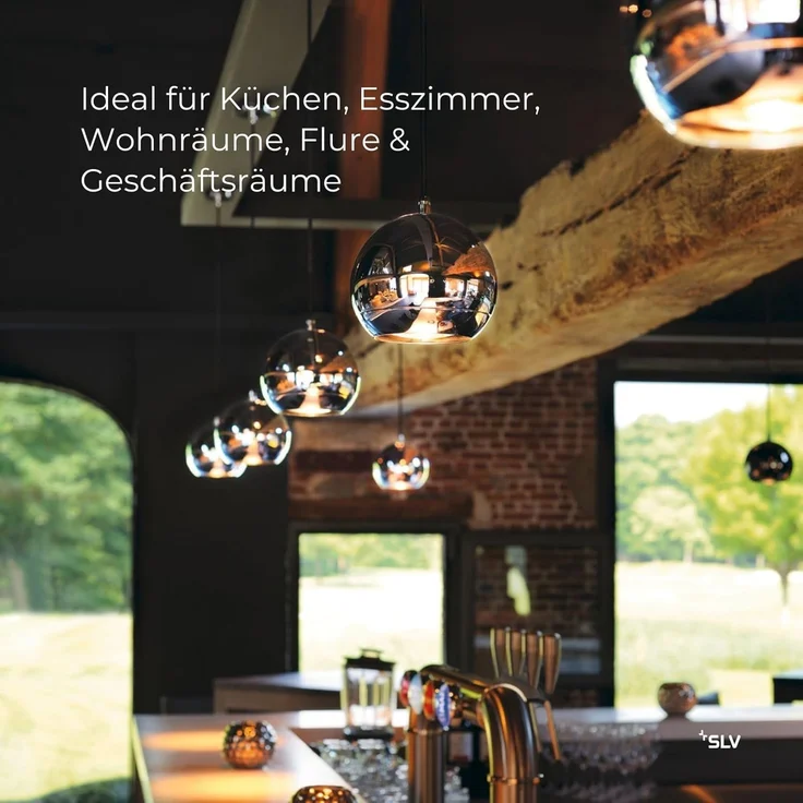 SLV LIGHT EYE® 150, Pendelleuchte, GU10, Pendellänge 150cm, 1x max. 13W, matt schwarz - Pendelleuchten – Bild 6