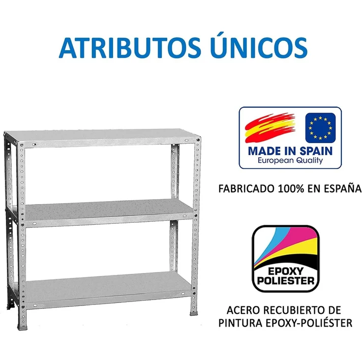 Simon Rack Metallregale, 1000 x 900 x 400 mm, 3 Metallböden, 100 kg Biegepunkt, Lagerregal, Grau - Comfort – Bild 7