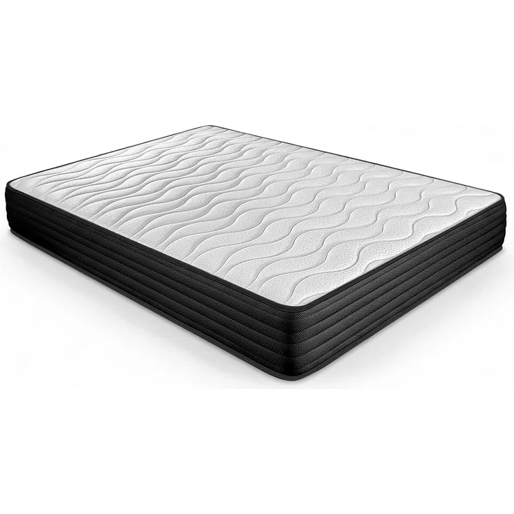 Dreaming Online Viskoelastische Matratze Pocket Visco Reversible (Winter-Sommer-Gesicht) Festigkeit-mittlere bis hohe Härte, Dicke 20 cm, Memory Foam, Weiß/Schwarz, 180x190