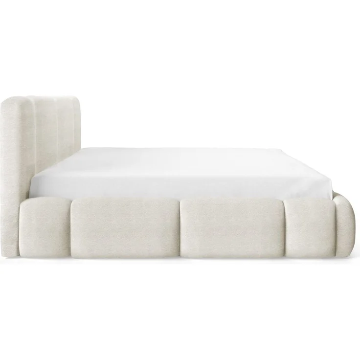 Polsterbett Schlafzimmerbett SPRINGS 200x200cm in Stoff Lambi Creme – Bild 3