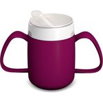 Ornamin Schnabelbecher ORNAMIN 2-Henkel-Becher mit Trink-Trick mit Schnabelaufsatz, Qualitätskunststoff, Trinkhilfe I Spezial-Becher I bruchstabil I BPA-frei I Made in Germany