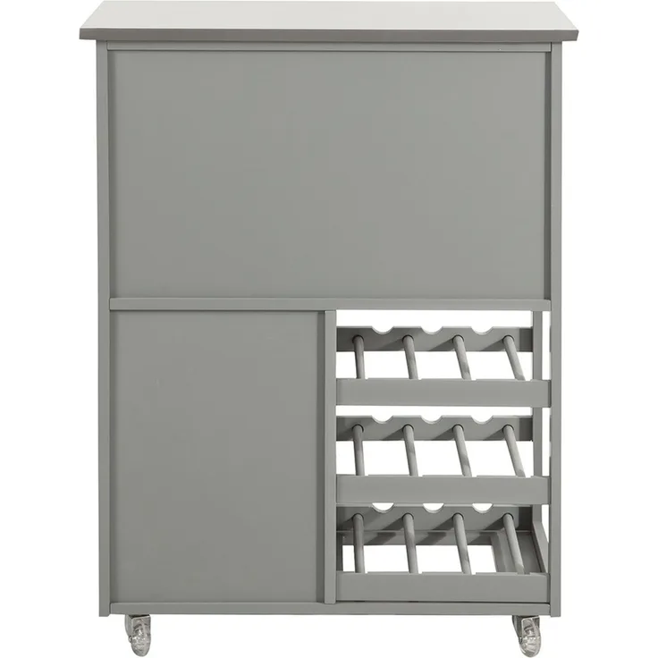 SoBuy FKW45-HG Küchenwagen, MDF, Lackiert, Grau, 67 x 87 x 38 cm