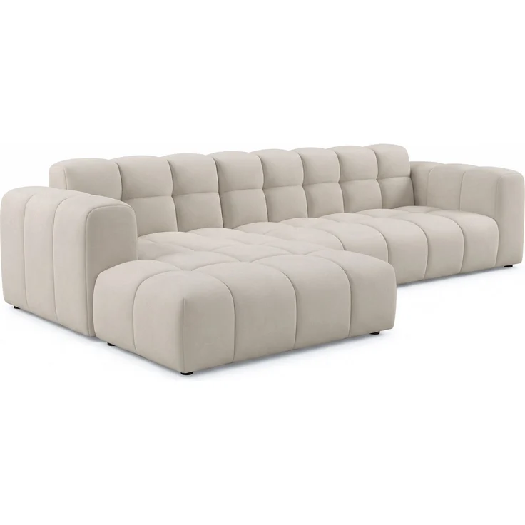 Selsey 'Boloon' Ecksofa L-Form, 3-Sitzer, links, Samt Greige, 300 cm – Bild 3