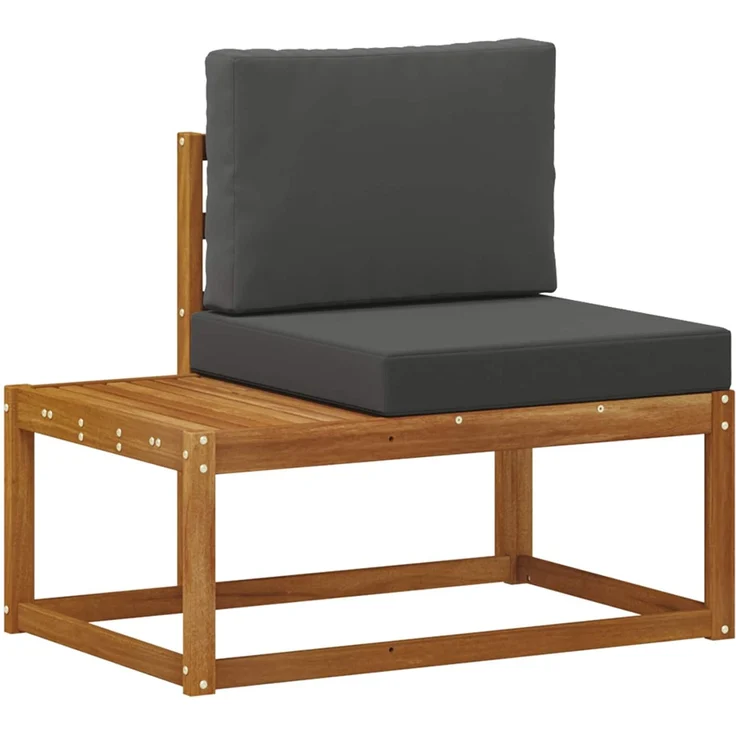 vidaXL Outdoor-Sofagarnitur 2 stk. 2-Sitzer Natur und Anthrazit 3366940 – Bild 4