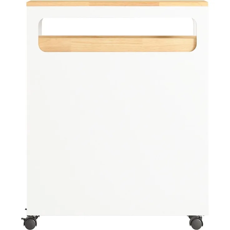 SoBuy BZR54-WN Toilettenschrank mit Toilettenpapierhalter, MDF, Lackiert, Weiß, 65 x 82 x 23 cm