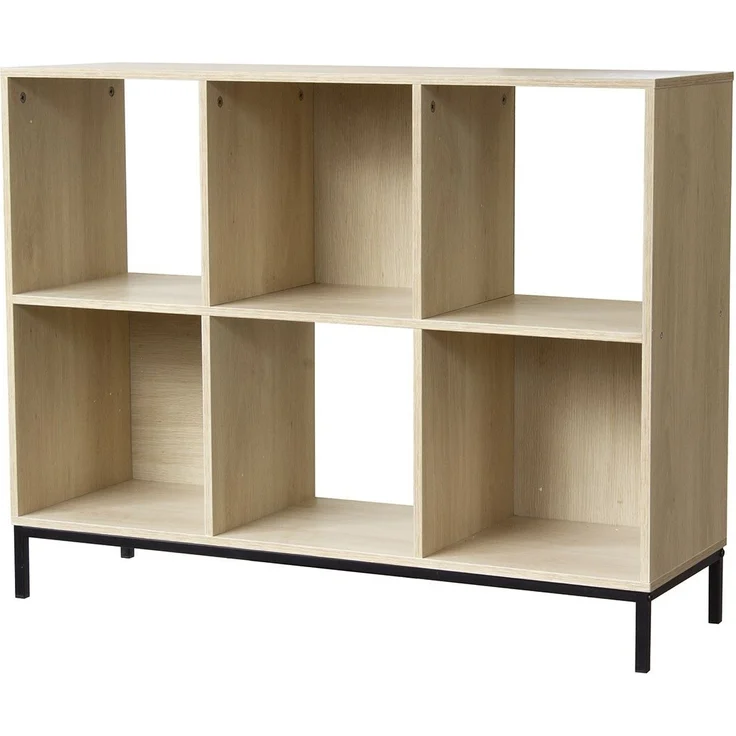 Casâme Regal mit 6 Fächern und metallbeinen - Helles Holz – Bild 1