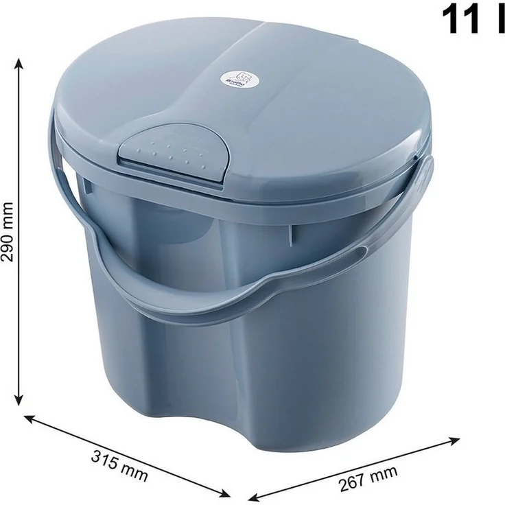 Rotho Babydesign TOP Windeleimer - recycelt - Windeleimer - geruchsdicht - ohne Nachfüllkasetten - Wickeleimer - blau – Bild 2