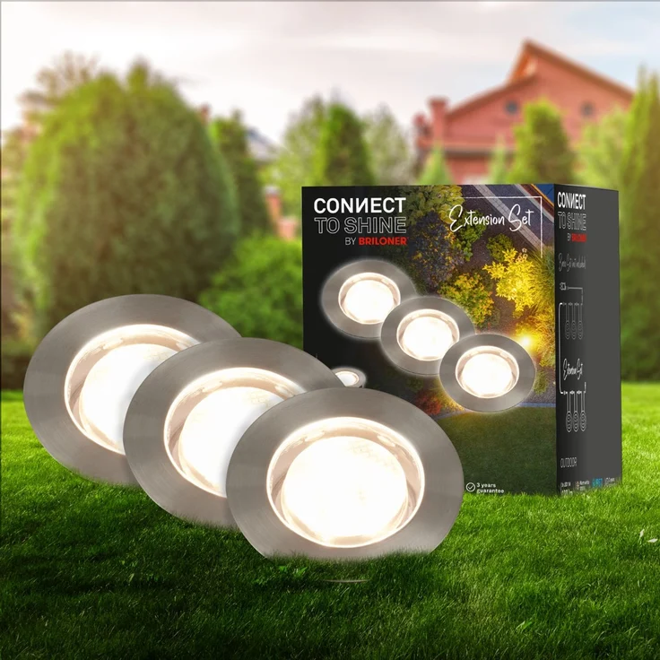 Briloner LED Boden-Einbaustrahler Connect to Shine3er Ergänzungsset 3x 1W warmweiß – Bild 6