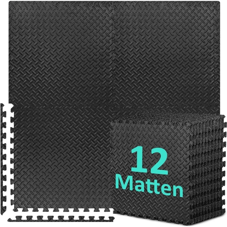 Bodenschutzmatte Fitness Set 12/24/48 Puzzlematte EVA Sportmatte Gymnastikmatte – Bild 1