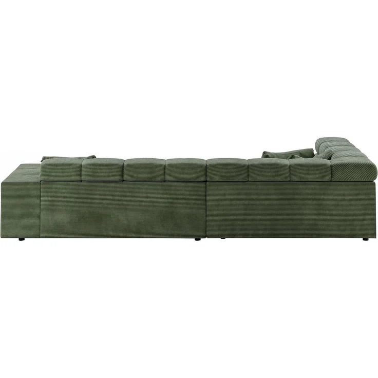 INOSIGN Ecksofa Ancona incl. Kopfteilverstellung, Zierkissen Breite 319cm, L-Form, wahlweise motorische Sitztiefenverstellung, auch in Cord + Easy Care – Bild 3
