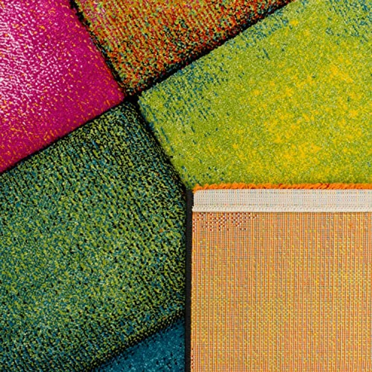 Paco Home Teppich Wohnzimmer Kinderzimmer Kurzflor Moderne 3D Optik Kariert Geometrische Muster, Grösse:80x150 cm, Farbe:Bunt 2 – Bild 6