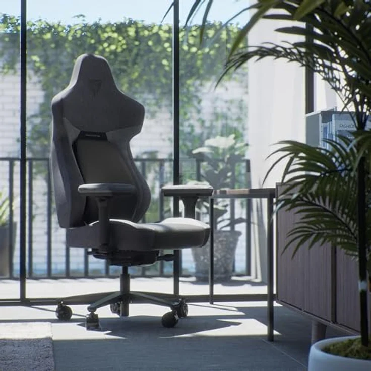 Thunder X3 CORE Mesh Gaming Stuhl, ergonomisch, verstellbar, bis 150 kg belastbar, für Körpergrößen von 160 bis 200 cm, schwarz – Bild 2