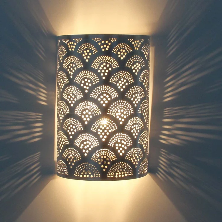 Marokkanische Silber-Wandlampe Aya – Bild 4