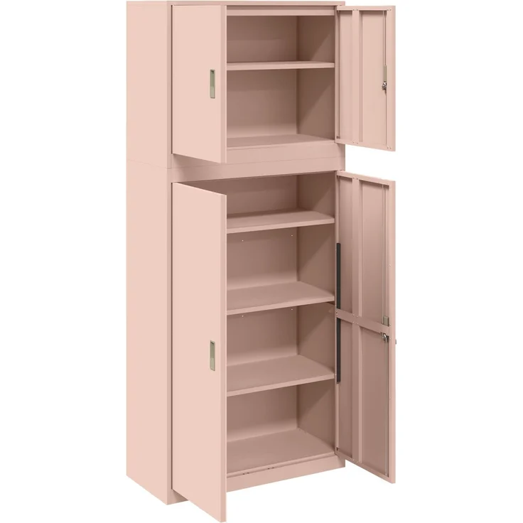 vidaXL Aufbewahrungsschrank 2 stk. Rosa 90 x 40 x 210 cm Stahl 3438724 – Bild 7