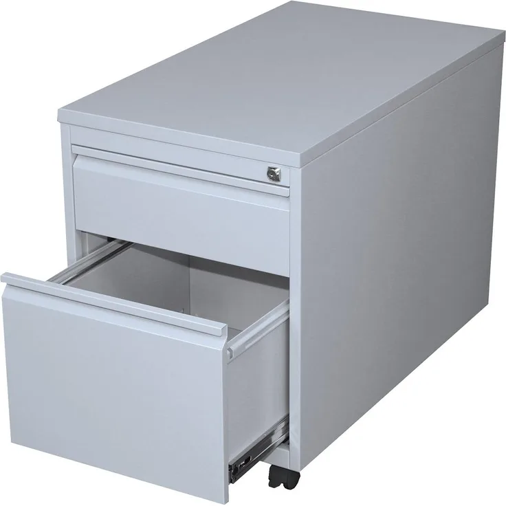 Stahl Büro Rollcontainer Bürocontainer mit Hängeregistratur Maße: 61 x 46 x 79 cm RAL 7035 Lichtgrau 505310