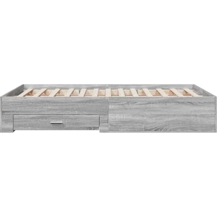 vidaXL Bettgestell mit Schubladen Grau Sonoma 120x200 cm Holzwerkstoff 3280396 – Bild 5