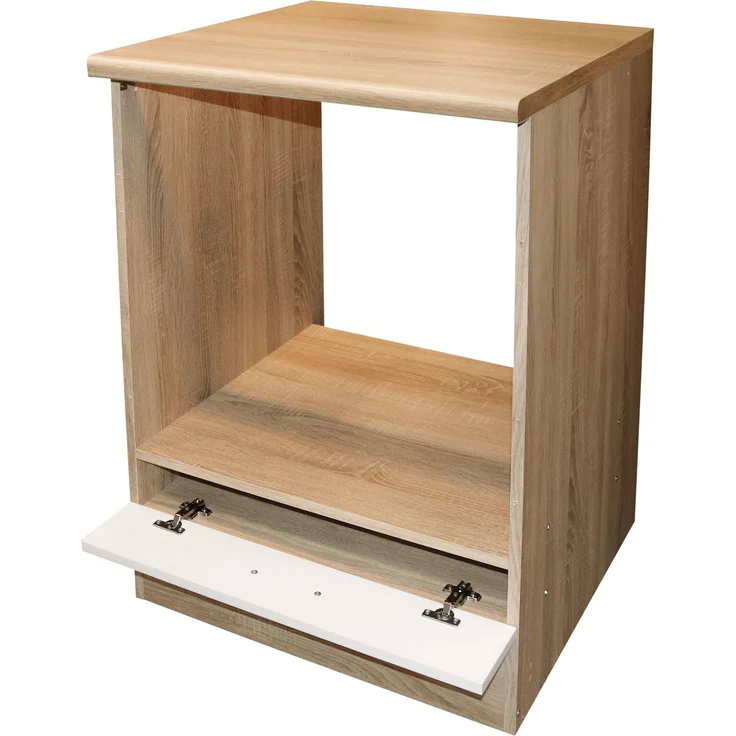 Herdumbauschrank >Ailina< in Sonoma-Eiche / weiß - 60x90x60 (BxHxT) – Bild 3