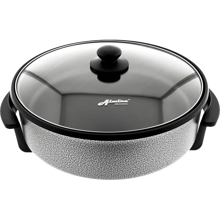 Almina Elektrische Multifunktionspfanne Bratpfanne Pizzapfanne Antihaftbeschichtet 32x9 cm – Bild 1