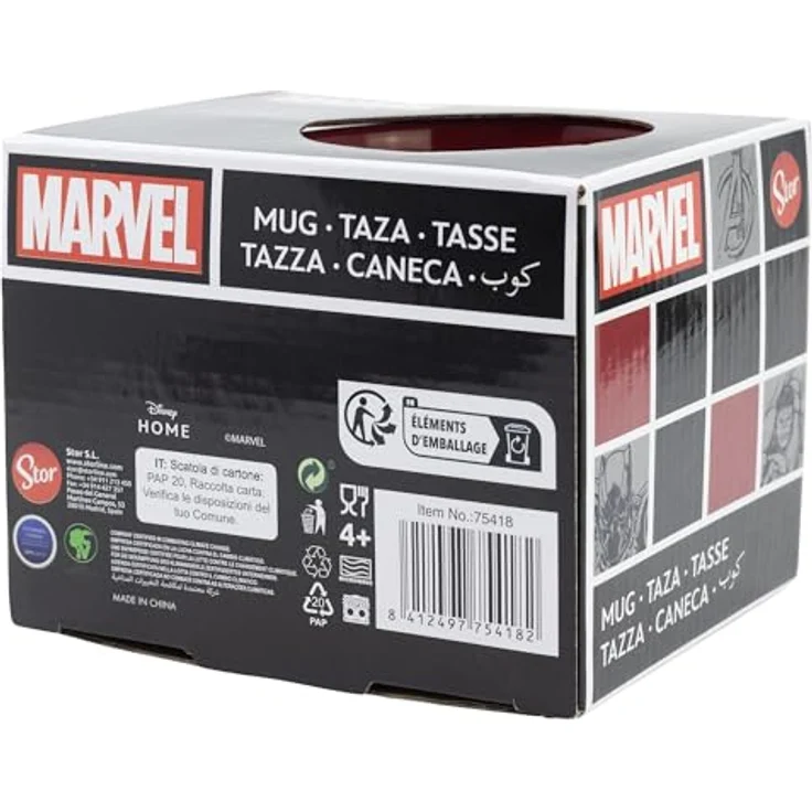 Stor Tasse Motiv Marvel, 380 ml Keramik Tasse in rot/weiß, spülmaschinen- und mikrowellengeeignet – Bild 4