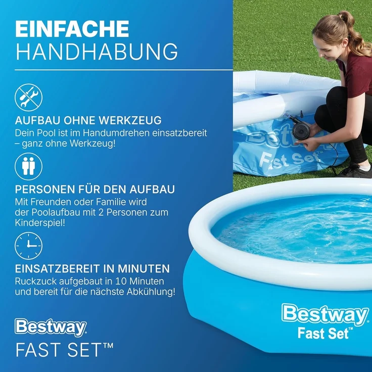 Bestway Swimmingpool-Set Fast Set 305x76 cm 57270 91641 – Bild 5