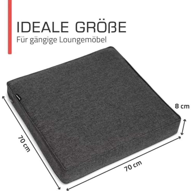 bomoe Outdoor Loungekissen, waschbares Gartenkissen mit UV-Schutz, atmungsaktiv und wasserabweisend, verschiedene Farben verfügbar – Bild 4