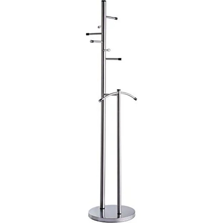 ALCO Standgarderobe Edelstahl gebürstet 181x47cm silber