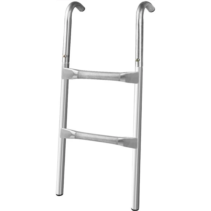 Monzana Trampolinleiter UV-beständig flexibel montierbar Sicherheitsleiter Einstiegsleiter 76cm -2 Metallstufen – Bild 2