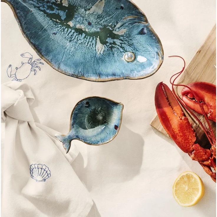 Ib Laursen - Schale Ocean Blue Fisch Fischform Klein L 11,8cm Blau 2403-83 – Bild 3