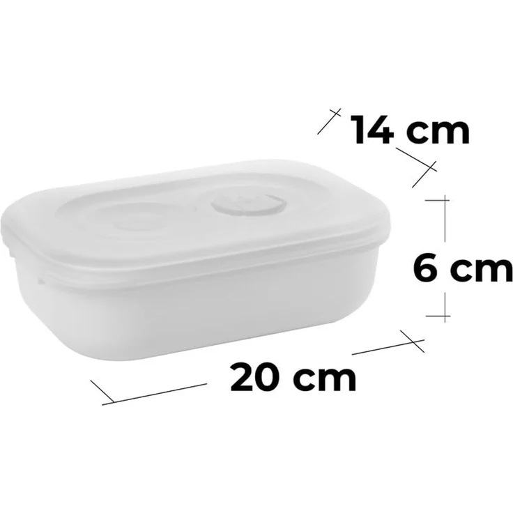Centi Mikrowellenbehälter Mikrowellengeschirr mit Ventil und Griff 3er-Set, Kunststoff, (3er-Set) – Bild 2