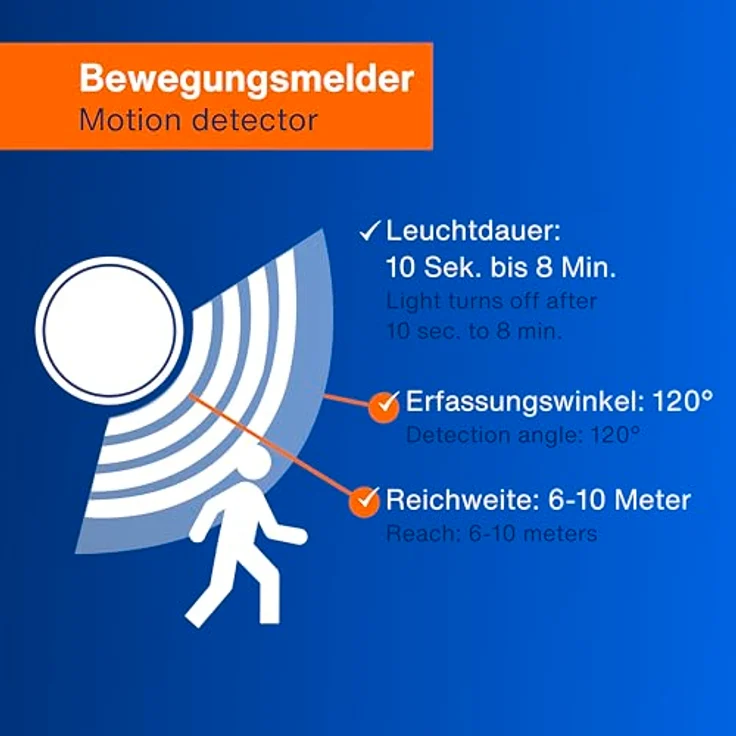 REV LED Strahler außen SUPRA, Außenleuchte mit Bewegungsmelder, 20W, 1600 Lumen, IP54, anthrazit – Bild 3