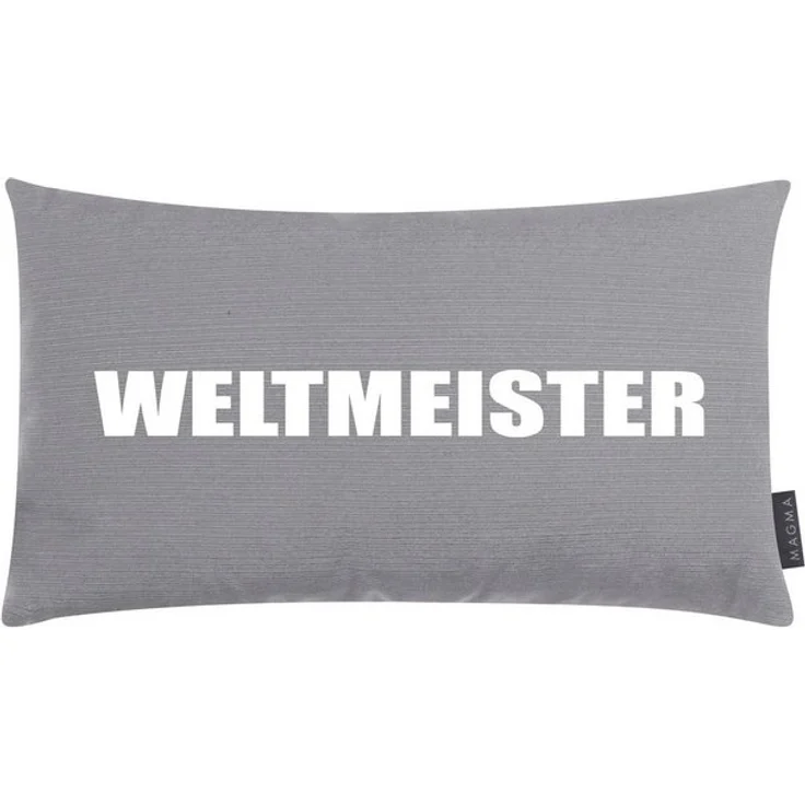 HTI-Living Dekokissen Dekokissen Grau Weltmeister, Sofakissen Kuschelkissen – Bild 1