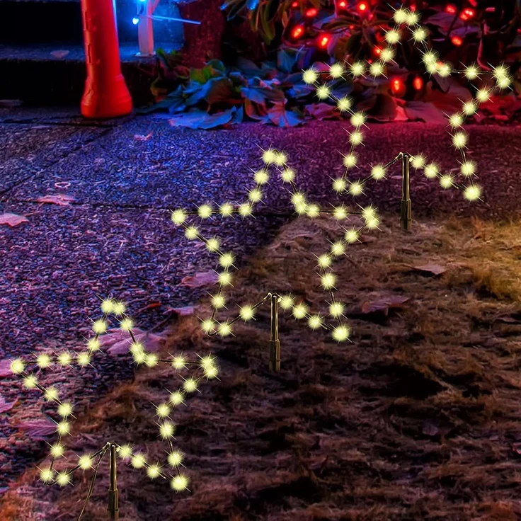 SALCAR 2m Weihnachtsbeleuchtung Außen, 3er Pack LED Stern – Bild 1