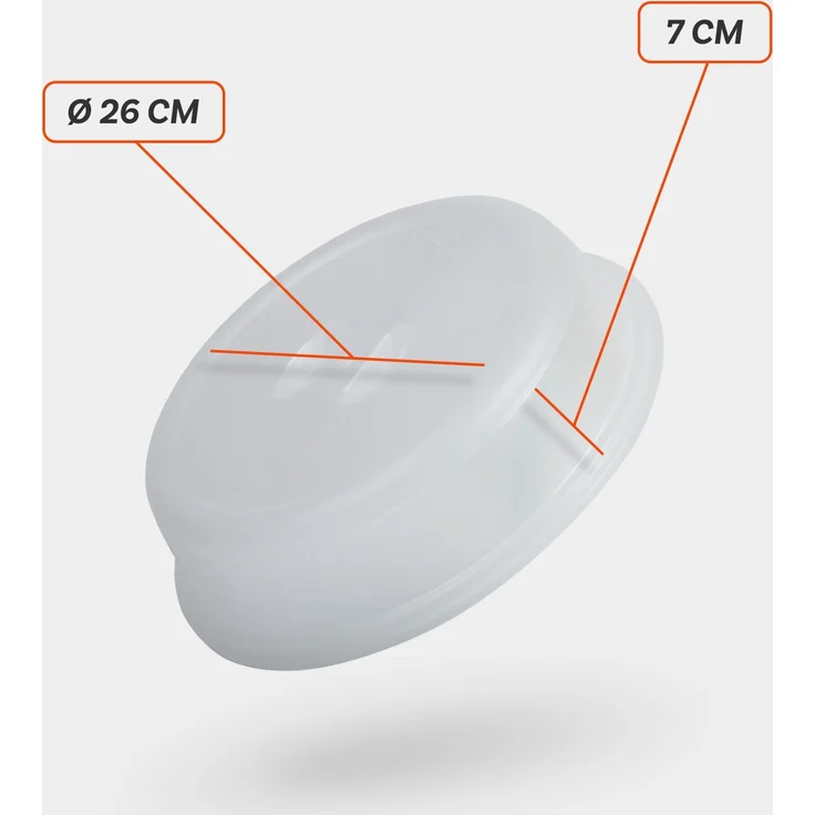 Mikrowellenabdeckung Ø26 x 7cm, ( 2er Set ) Geschirhülle für die Mikrowelle - Mikrowellenhaube, Spritzschutz, Mikrowellendeckel transparent – Bild 2