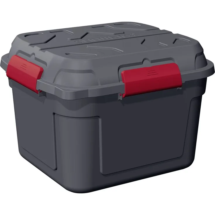Sunware Q-line wasserdichte Aufbewahrungsbox 90L anthrazit rot Outdoor Camping-Kiste