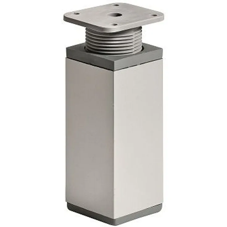 Hettich Möbelfuß 4,0 x 10 - 12 cm Aluminium-Optik - 1 Stück