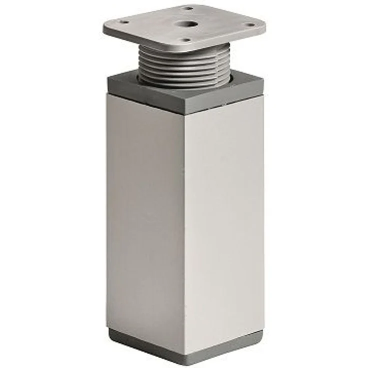 Hettich Möbelfuß 4,0 x 10 - 12 cm Aluminium-Optik - 1 Stück