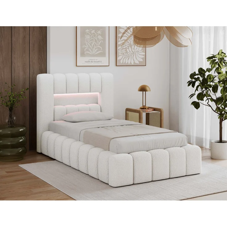 Bett Lamica 90x200 + Holzrahmen/Standardlift/ Box für Bettzeug – Royal – Bild 5