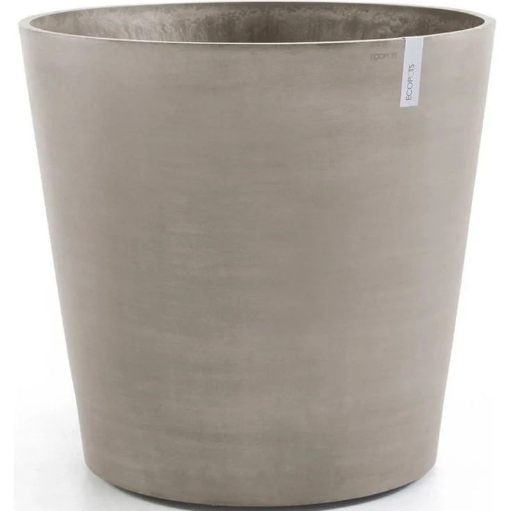 ECOPOTS Blumentopf AMSTERDAM WHEELS Taupe, BxTxH: 60 x 60 x 56 cm – Bild 4