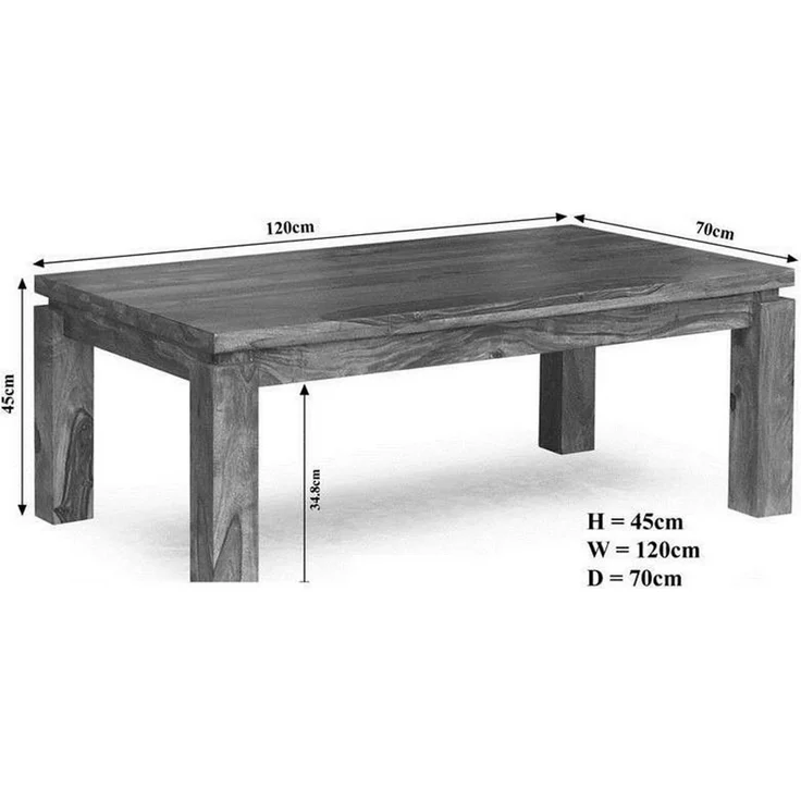 Couchtisch Sheesham 120x70x45 life honey lackiert METRO LIFE #164 – Bild 5