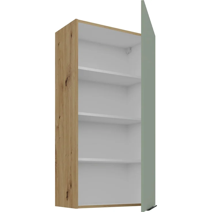 Küchen Hängeschrank 50 cm - Höhe 90 cm ARIA Aquamarin ultra matt + Eiche Artisan matt, hochwertige Fronten mit Anti Fingerprint Beschichtung Küchenzeile Küchenblock – Bild 3