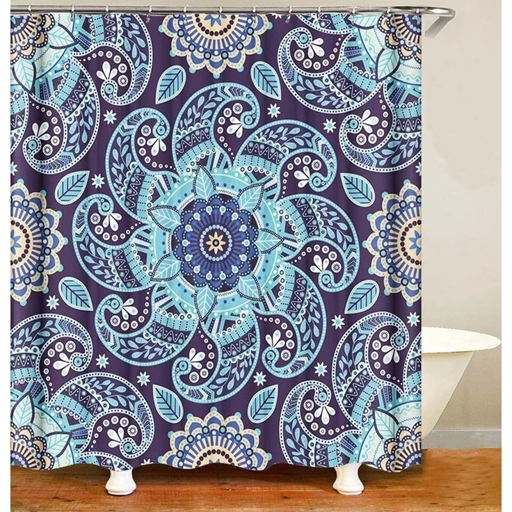 M&W DAS DESIGN Duschvorhang Shower curtains Schimmel Waschbar Bad vorhang 180x200cm – Bild 1