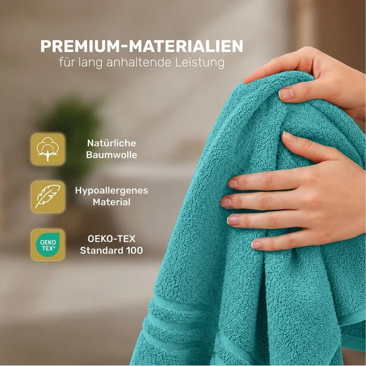 Lavea Handtücher 8er Handtuch Set 50x100 cm, Sporthandtuch, Badetuch, (Frottierserie Elena), Saugstarke & weiche Gästetücher, Handtuch Set – Bild 3