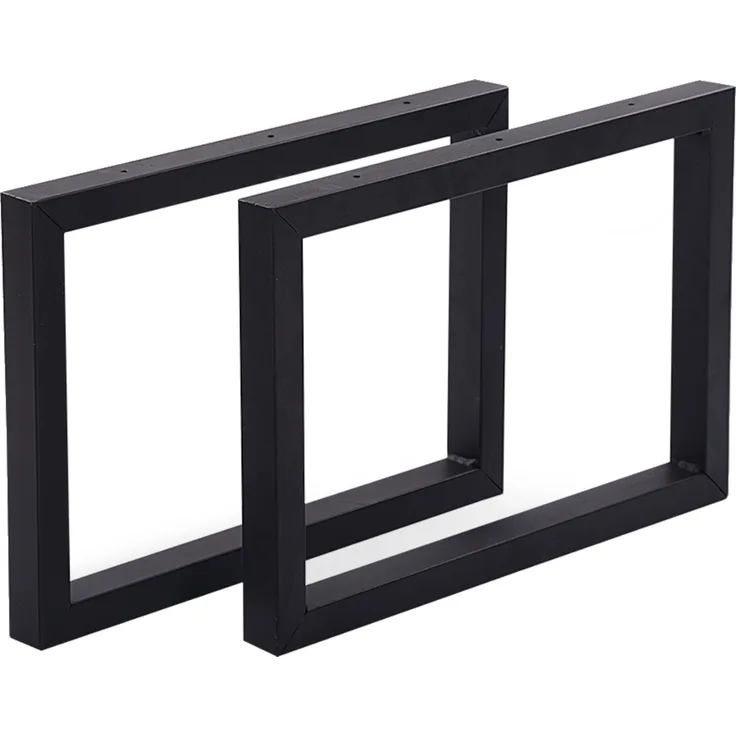 Tischgestell Lunderskov 2er-Set Stahl 35x50cm Schwarz [en. casa]