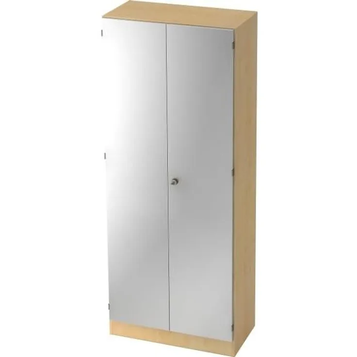 Garderobeschrank 5 Ordnerhöhen, SG Ahorn / Silber