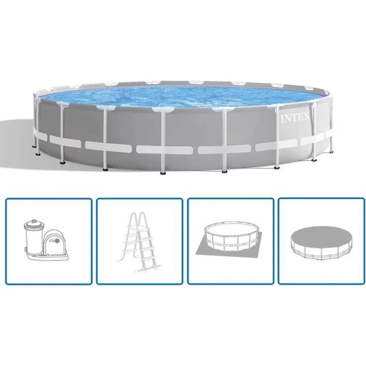 INTEX Prism Frame Pool , 549 x 122 cm, rund – Bild 2