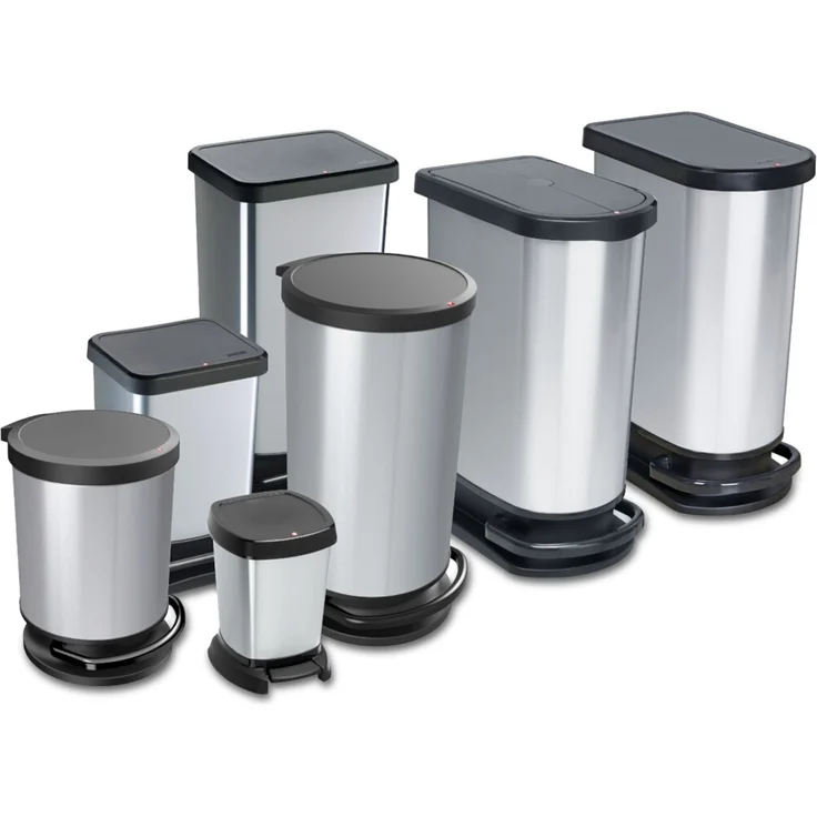 Rotho 'Paso' Treteimer, Kunststoff, 40 Liter, Graphit – Bild 2