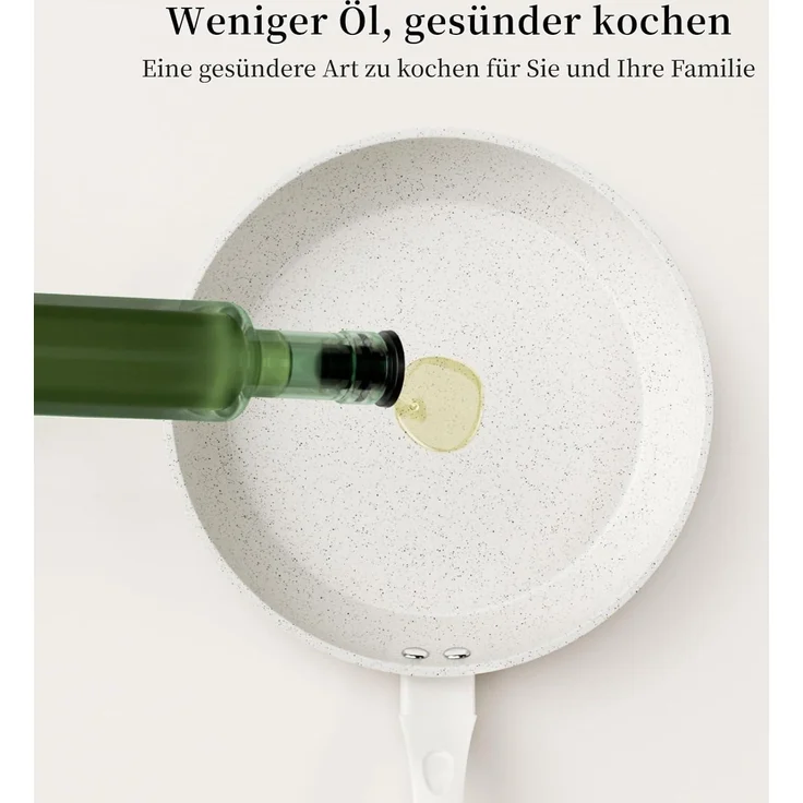 Antihaft Keramik Bratpfanne 24cm Induktion Pfanne Aluminium – Bild 4