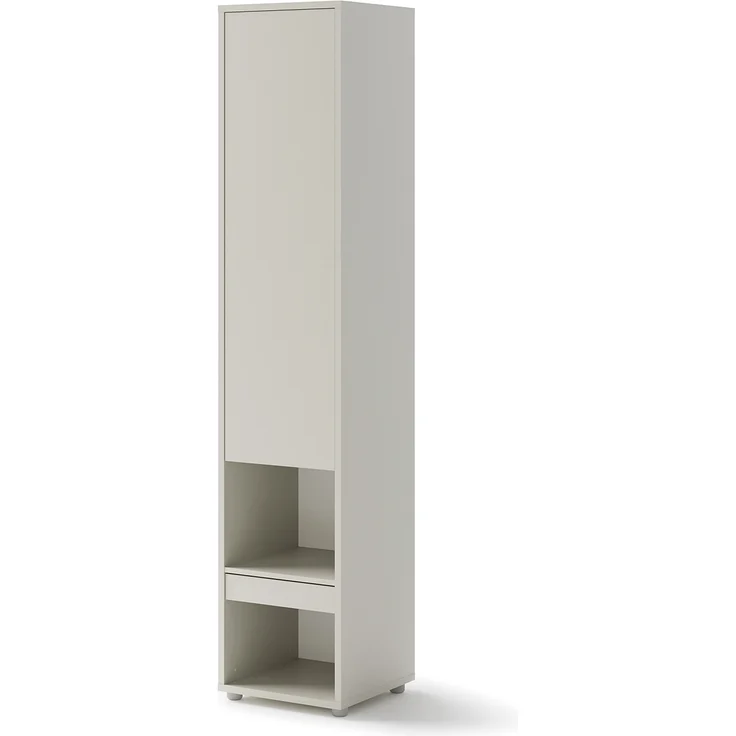MEBLINI Schrank für Schrankbett Bed Concept - Hochschrank mit Ablagen, Fächern und Schublade - Nachttisch - BC-07 - Kaschmir – Bild 1